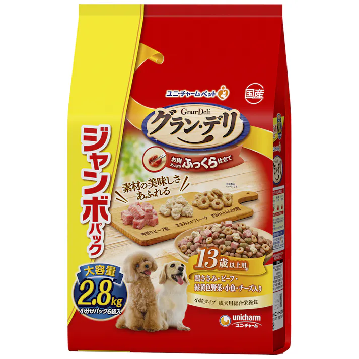 ユニ・チャーム グランデリふっくら13歳鶏ささみ2.8kg 4520699607435 3482547001【別送品】