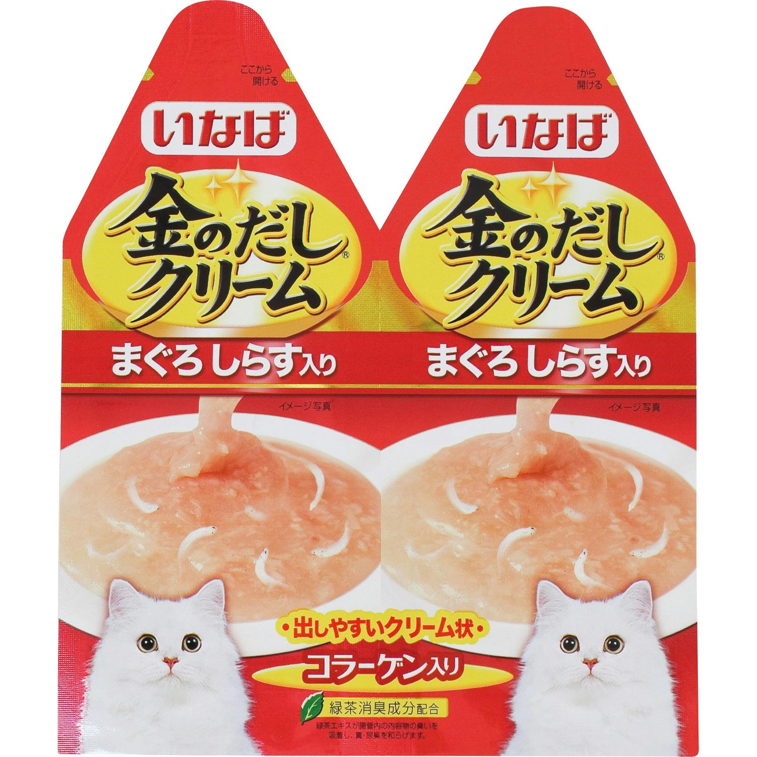 いなば 金のだしクリームまぐろしらす60g 4901133617676 3751152001 猫用ウェットフード(パウチ) いなば 金のだしクリームまぐろしらす60g 4901133617676 3751152001 猫用ウェットフード(パウチ)