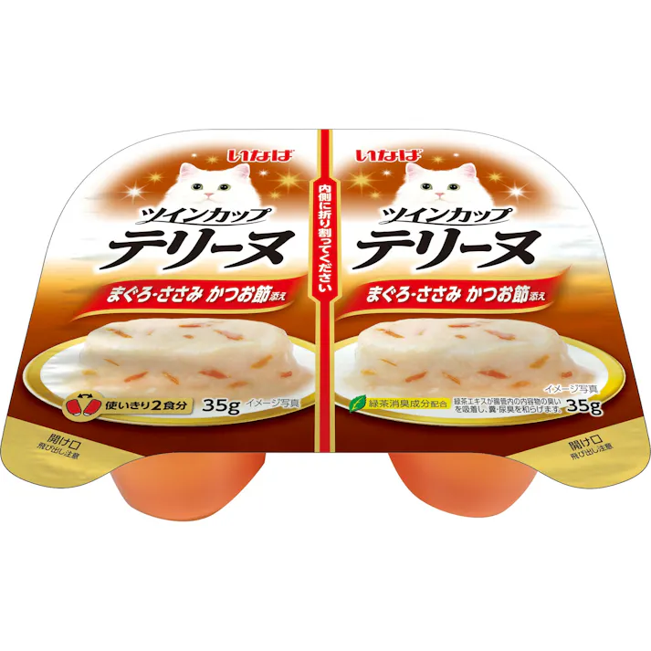 いなば ツインカップテリーヌまぐろささみかつお節35g×2P 4901133622496 3752617001【別送品】