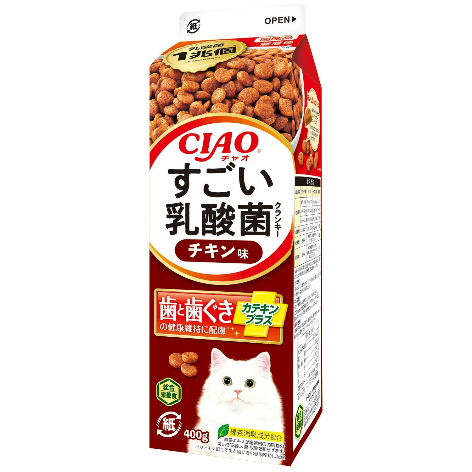 いなば 乳酸菌クランキーカテキンチキン味400g 国産 お腹 4901133735349 3753274001 猫用ドライフード いなば 乳酸菌クランキーカテキンチキン味400g 国産 お腹 4901133735349 3753274001 猫用ドライフード