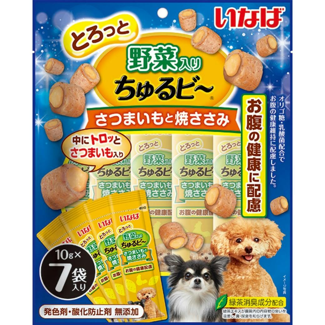 いなば ちゅるビーさつまいも焼ささみ10g×7P ちゅーる4901133764820 3753826001 ペースト・ウェットタイプおやつ いなば ちゅるビーさつまいも焼ささみ10g×7P ちゅーる4901133764820 3753826001 ペースト・ウェットタイプおやつ