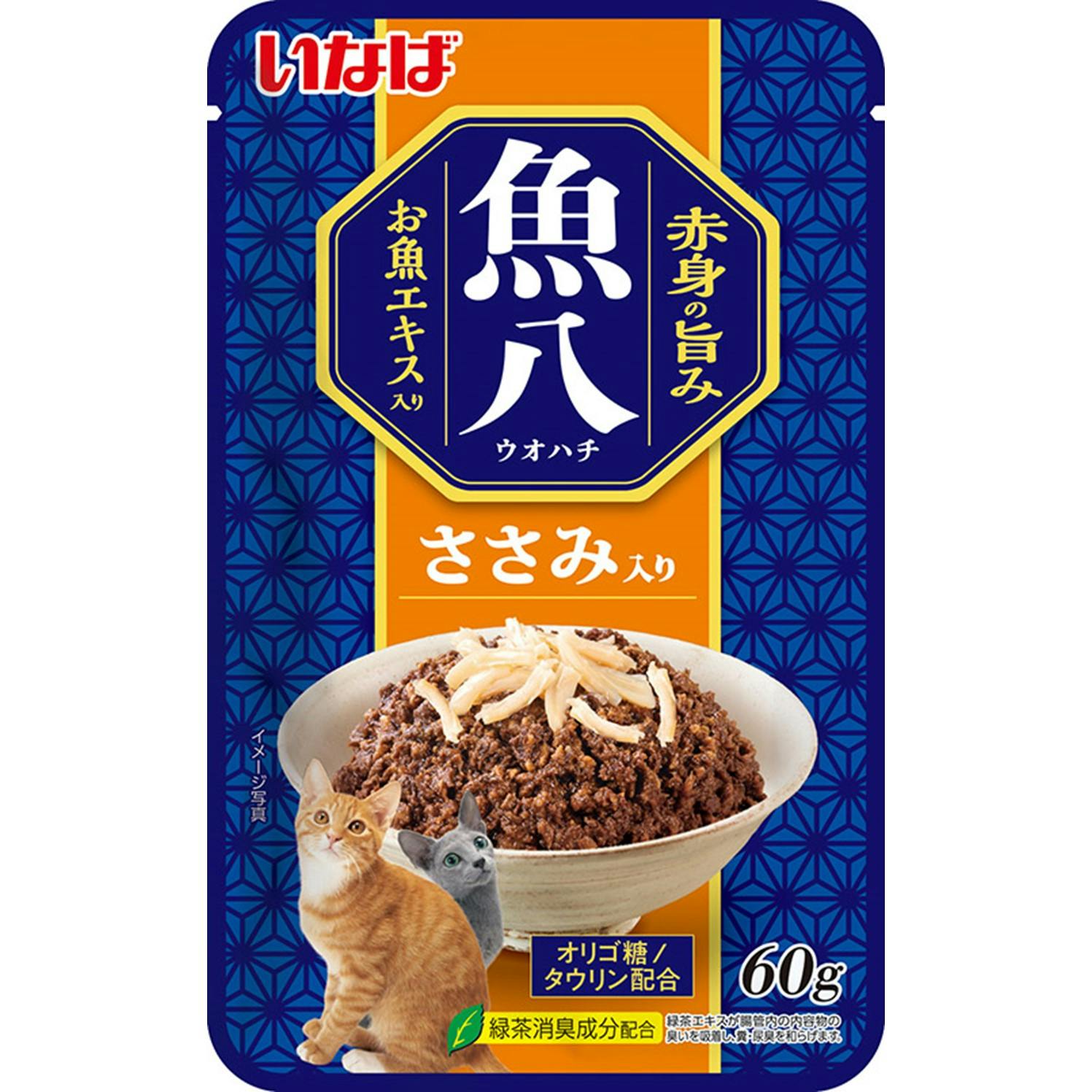 いなば 魚八パウチささみ入り60g 4901133631689 3754449001 猫用ウェットフード(パウチ) いなば 魚八パウチささみ入り60g 4901133631689 3754449001 猫用ウェットフード(パウチ)