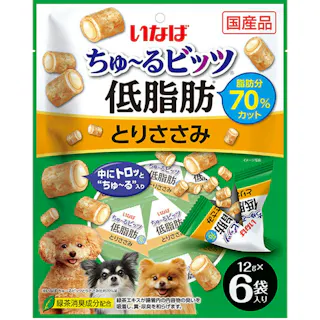 いなば ちゅ~るビッツ 低脂肪とりささみ 12g×6P ちゅーる 国産 高嗜好性 おやつ 犬用 3754467001【別送品】