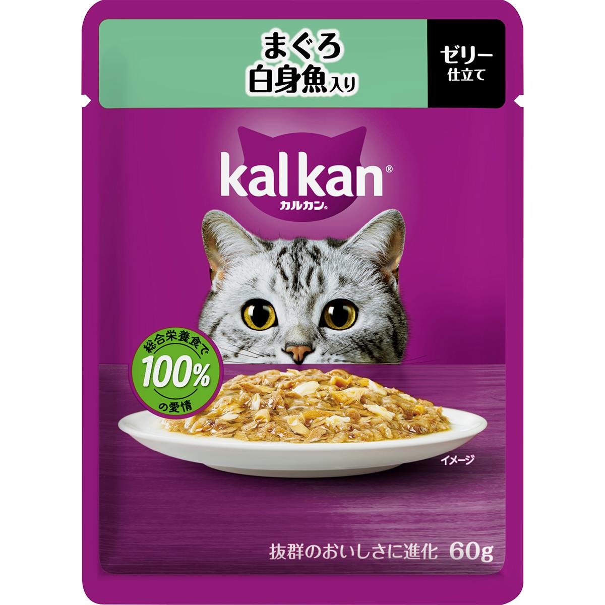 カルカンパウチ まぐろ白身魚60g キャットフード ウェットフード 総合栄養食 1081678001【別送品】