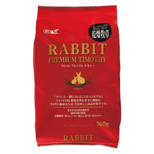 ジェックス ラビットプレミアムチモシー500g 小動物フード 牧草