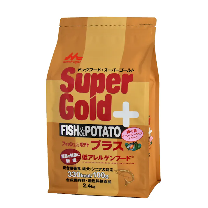 スーパーゴールド フィッシュ&ポテトプラス関節2.4kg 合成保存料・着色料不使用 低アレルゲンフード 総合栄養食 1780123001【別送品】