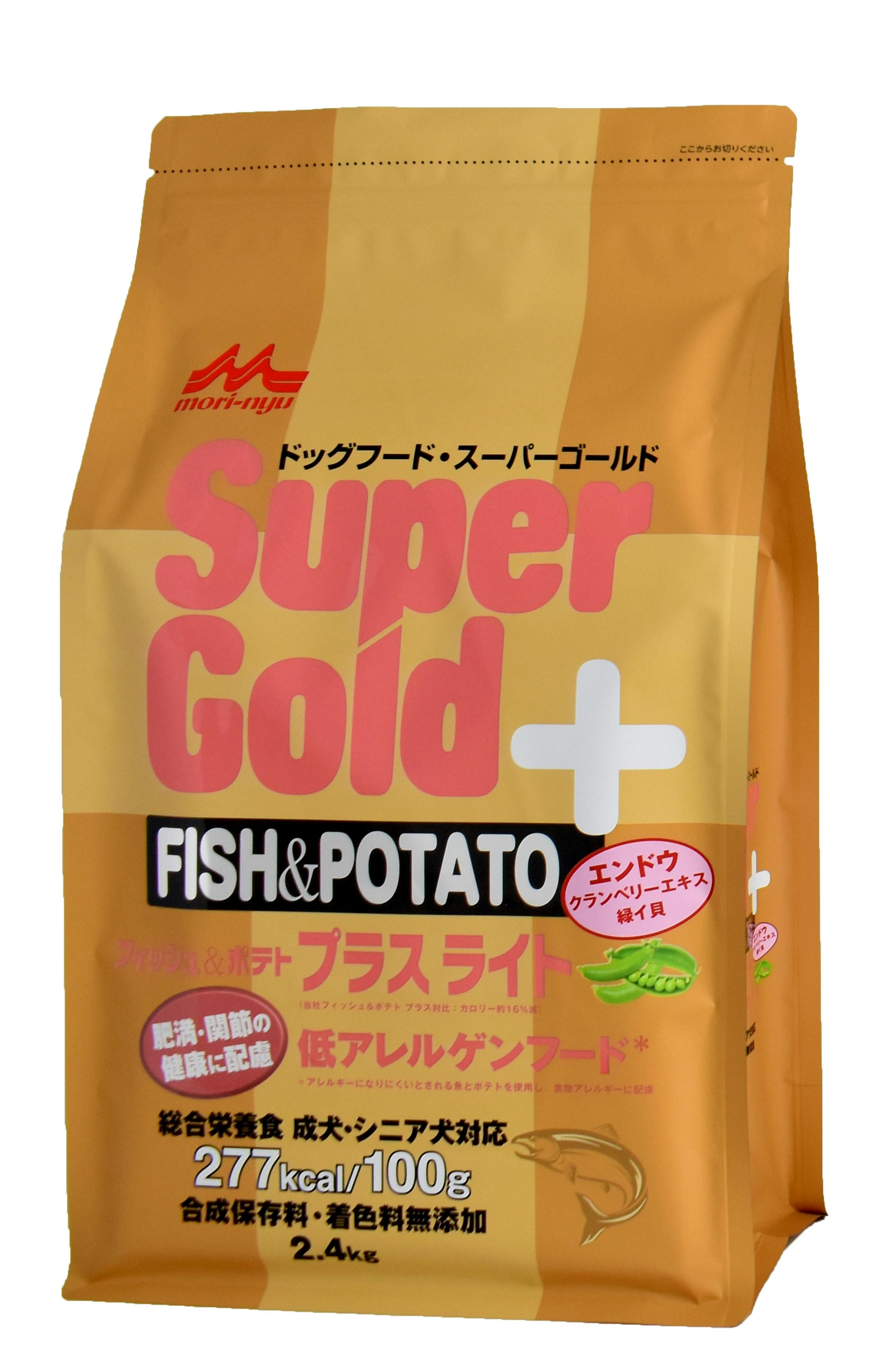 スーパーゴールド フィッシュ＆ポテトプラスライト2.4kg 合成保存料・着色料不使用 低アレルゲンフード 総合栄養食 1780126001【別送品】