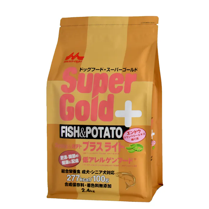 スーパーゴールド フィッシュ&ポテトプラスライト2.4kg 合成保存料・着色料不使用 低アレルゲンフード 総合栄養食 1780126001【別送品】