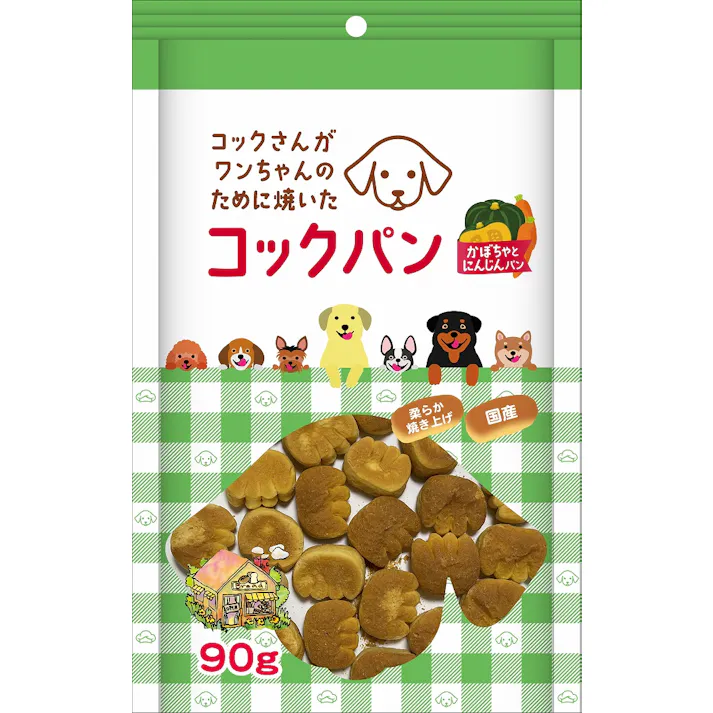 コックパン かぼちゃにんじんパン90g 犬用おやつ 国産 2120917001【別送品】