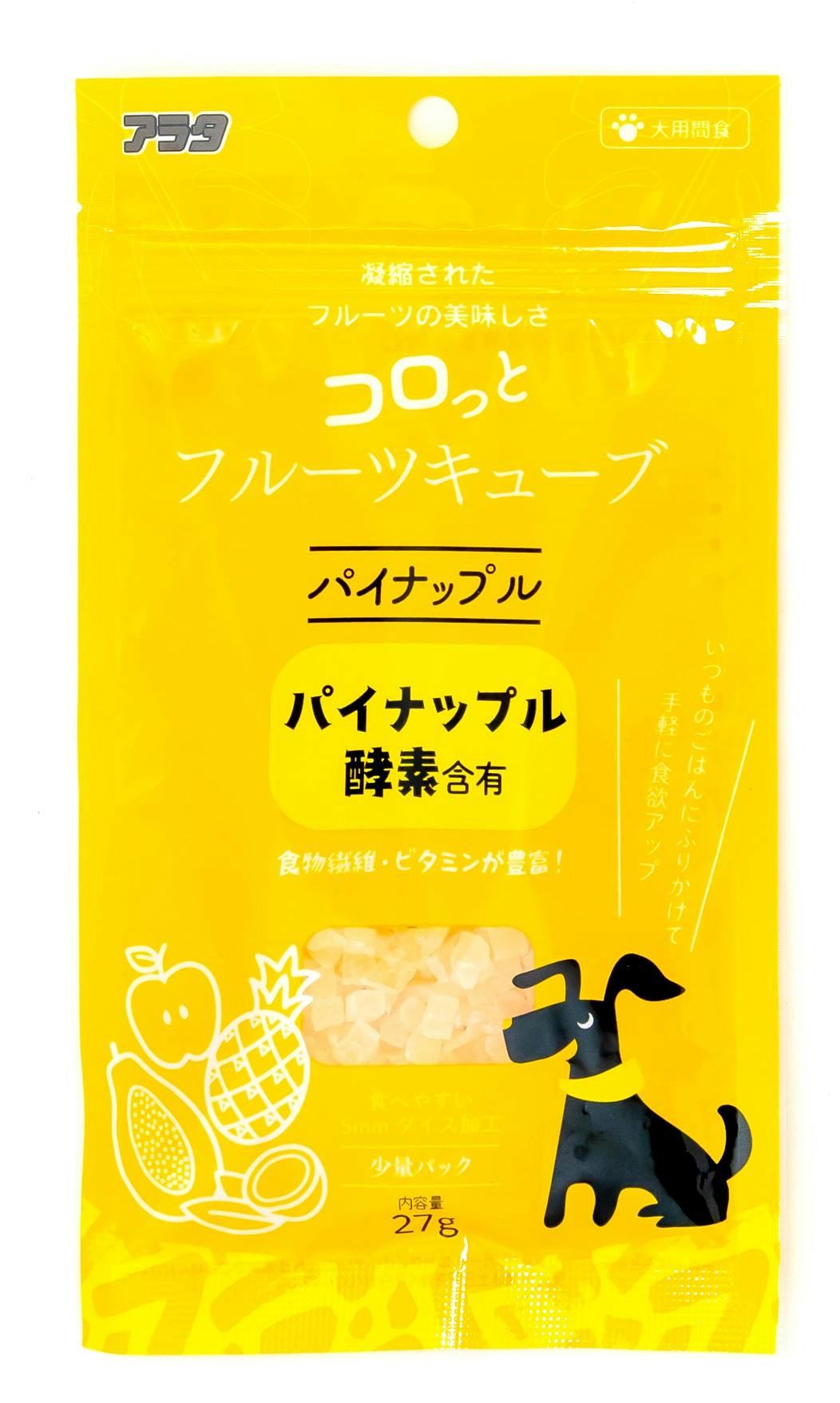 アラタ コロッとフルーツキューブパイン27g 犬用おやつ 食物繊維 ビタミン 2830908001【別送品】