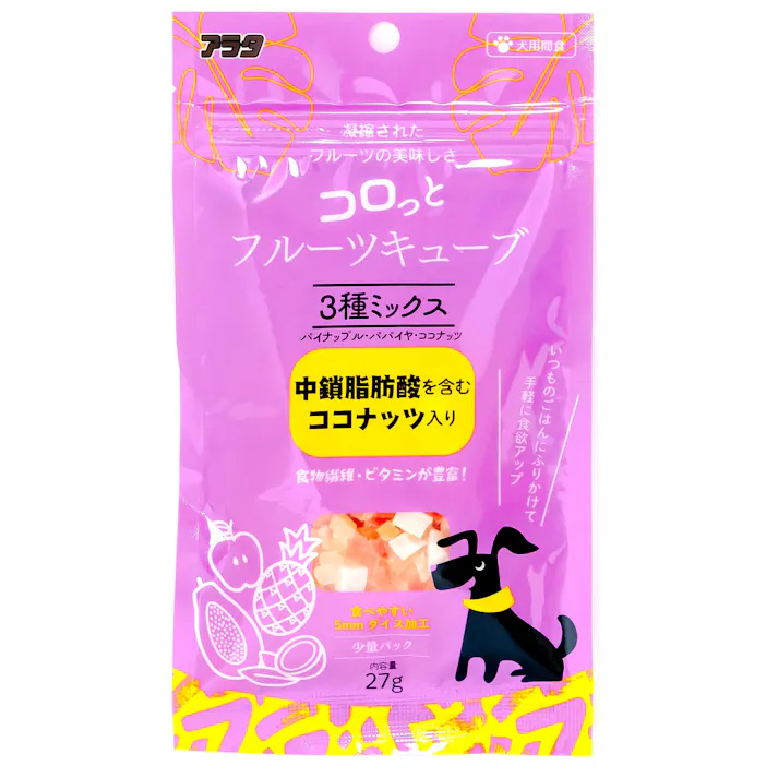アラタ コロッとフルーツキューブ3種27g 犬用おやつ 食物繊維 ビタミン 2830911001【別送品】
