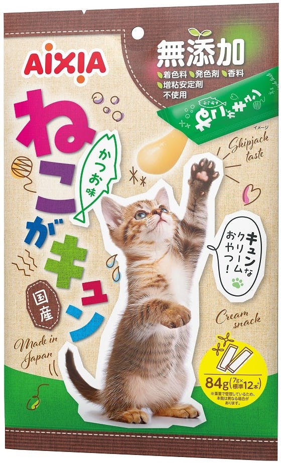 ねこがキュン かつお味7g×12 猫用おやつ 無添加 国産 3001346001 ペースト・ウェットタイプおやつ(猫)