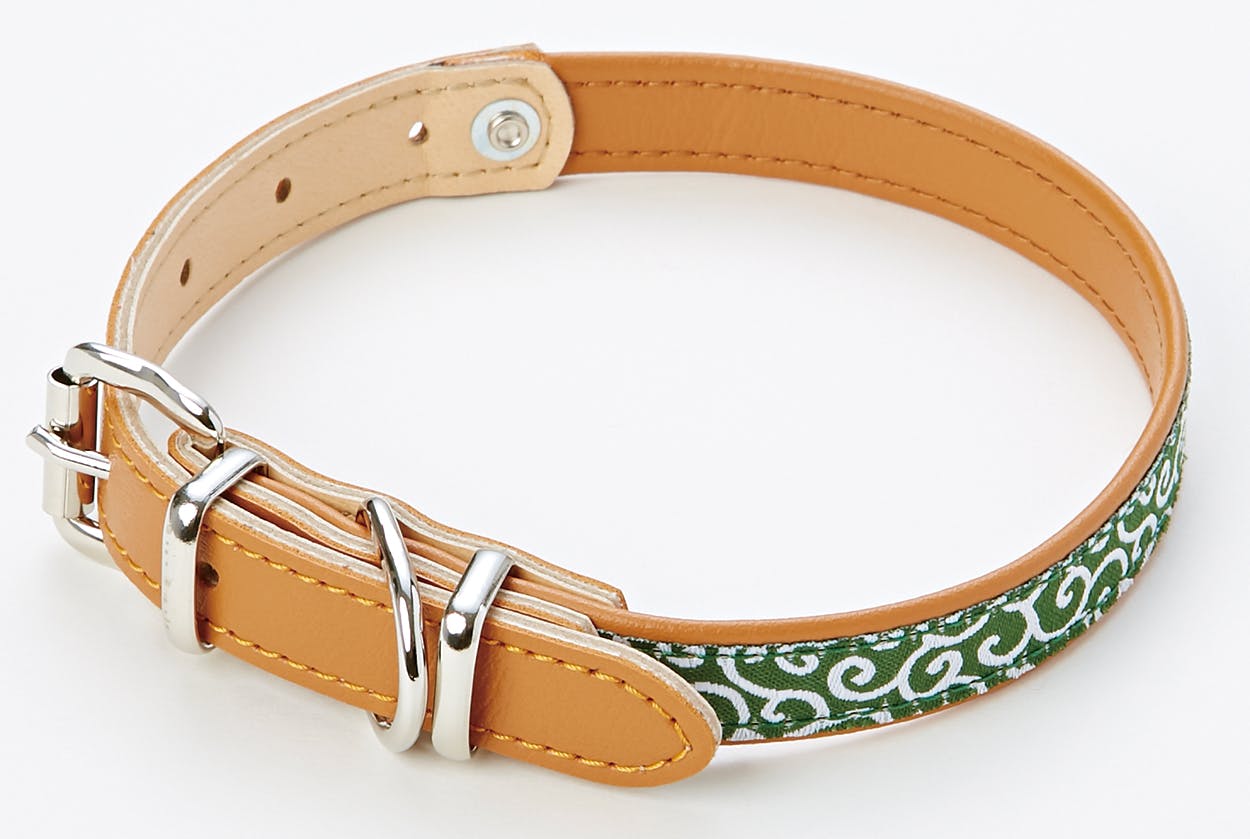 ペティオ 犬雅唐草平首輪グリーンSS 犬用 適応体重5kg以下 首回り20~25cm 3417343001【別送品】