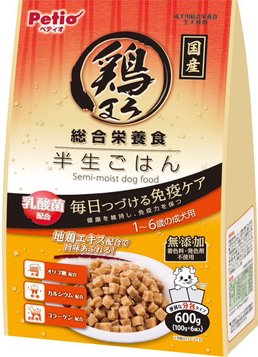 ペティオ 鶏まろ半生ごはん成犬用600g 免疫ケア 着色料・発色剤無添加 オリゴ糖・カルシウム・コラーゲン配合 3419357001 犬用ドライフード ペティオ 鶏まろ半生ごはん成犬用600g 免疫ケア 着色料・発色剤無添加 オリゴ糖・カルシウム・コラーゲン配合 3419357001 犬用ドライフード