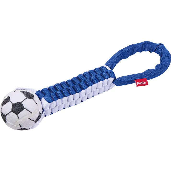 ペティオ PLAYスポーティボールテープ サッカーボール 犬おもちゃ ひっぱり 運動不足解消 3419507001【別送品】