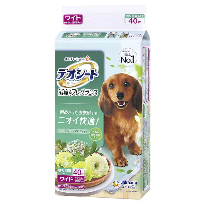 デオシート 消臭グリーンアロマワイド40枚 ペットシーツ 香り付き 3482880001【別送品】