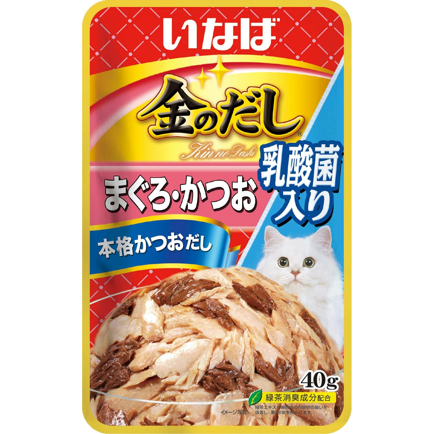 金のだしパウチ 乳酸菌入鮪鰹40g キャットフード ウェットフード 3753815001 猫用ウェットフード(パウチ) 金のだしパウチ 乳酸菌入鮪鰹40g キャットフード ウェットフード 3753815001 猫用ウェットフード(パウチ)