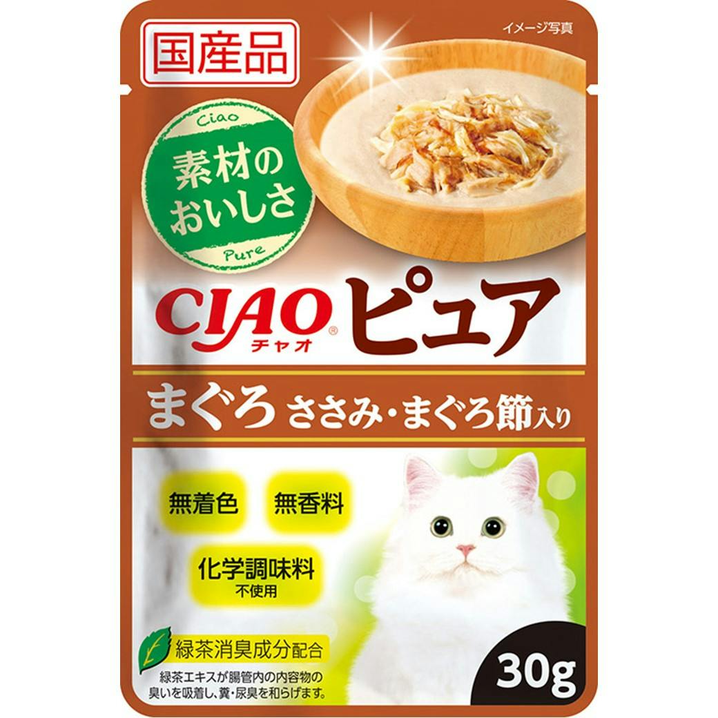 CIAO ピュアパウチ 鮪ささみ鮪節30g キャットフード ウェットフード 国産 3754556001 猫用ウェットフード(パウチ) CIAO ピュアパウチ 鮪ささみ鮪節30g キャットフード ウェットフード 国産 3754556001 猫用ウェットフード(パウチ)