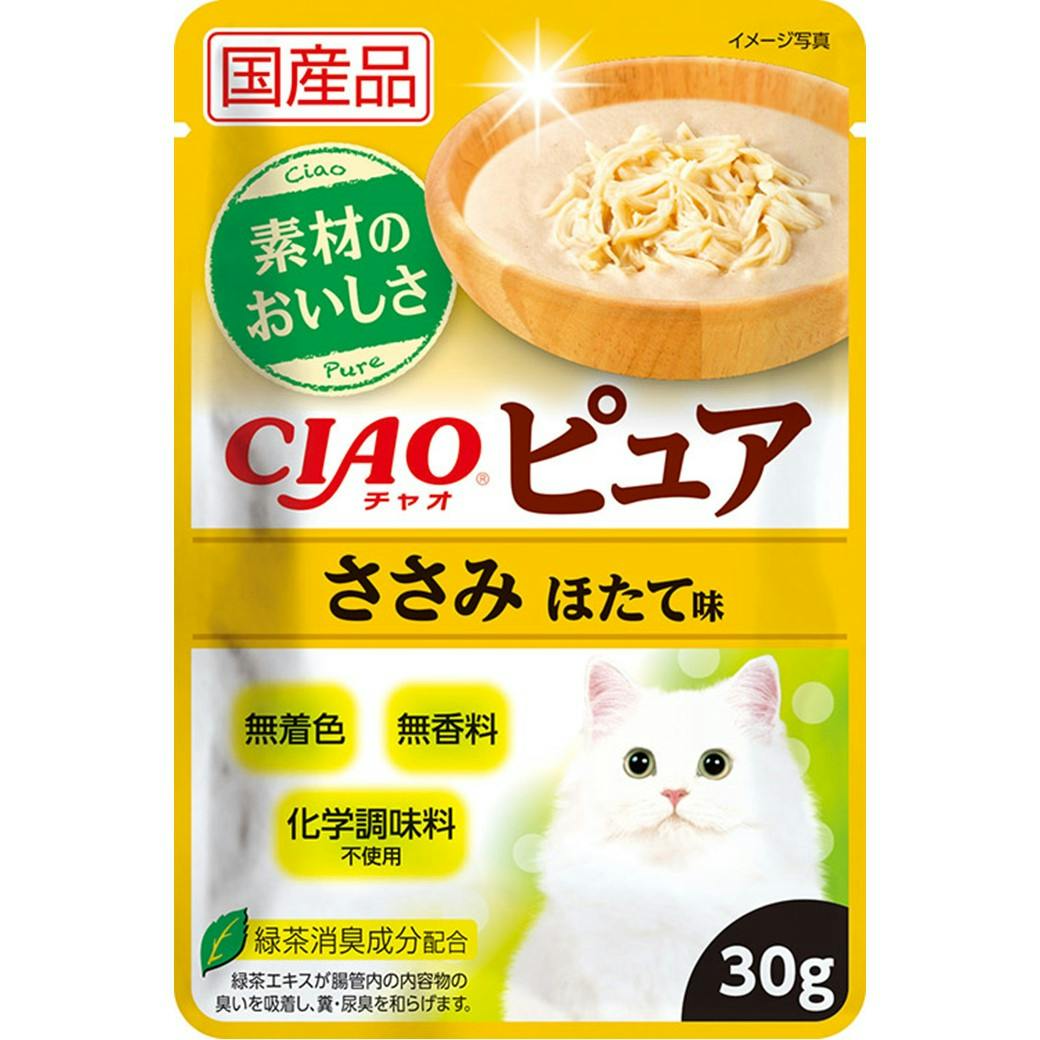 CIAO ピュアパウチ ささみほたて30g キャットフード ウェットフード 国産 3754557001 猫用ウェットフード(パウチ) CIAO ピュアパウチ ささみほたて30g キャットフード ウェットフード 国産 3754557001 猫用ウェットフード(パウチ)