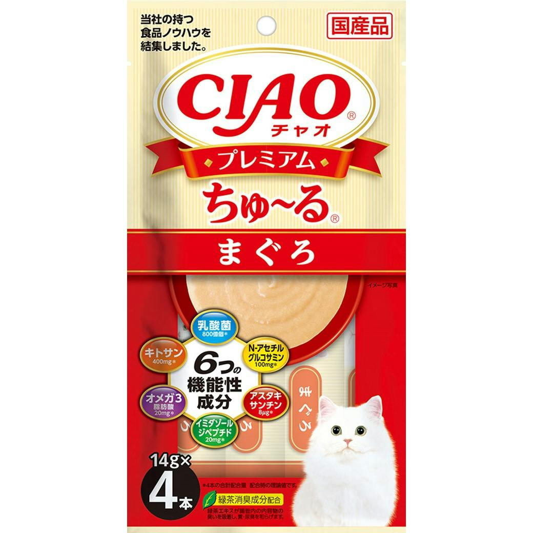 CIAO プレミアムちゅーる まぐろ14g×4P 猫用おやつ ペースト 国産 3754558001 ペースト・ウェットタイプおやつ(猫) CIAO プレミアムちゅーる まぐろ14g×4P 猫用おやつ ペースト 国産 3754558001 ペースト・ウェットタイプおやつ(猫)