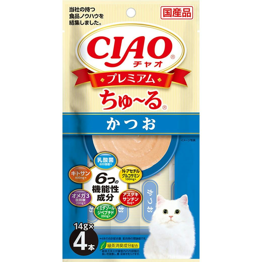 CIAO プレミアムちゅーる かつお14g×4P 猫用おやつ ペースト 国産 3754559001 ペースト・ウェットタイプおやつ(猫) CIAO プレミアムちゅーる かつお14g×4P 猫用おやつ ペースト 国産 3754559001 ペースト・ウェットタイプおやつ(猫)