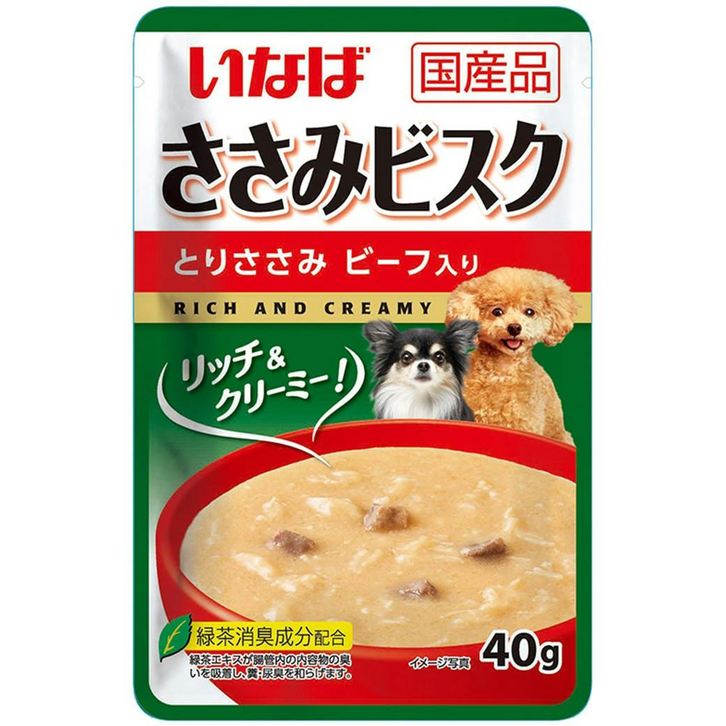 ささみビスク ささみビーフ40g ドッグフード スープタイプ 総合栄養食 3754586001 犬用ウェットフード(パウチ) ささみビスク ささみビーフ40g ドッグフード スープタイプ 総合栄養食 3754586001 犬用ウェットフード(パウチ)