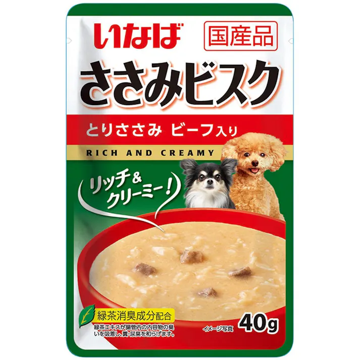 ささみビスク ささみビーフ40g ドッグフード スープタイプ 総合栄養食 3754586001【別送品】