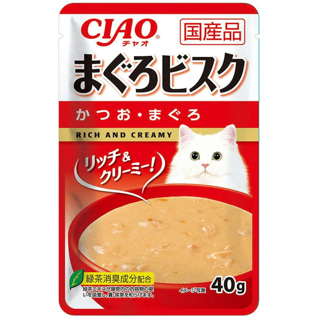 CIAO まぐろビスク 鰹・鮪40g キャットフード ウェットフード 国産 3754606001【別送品】