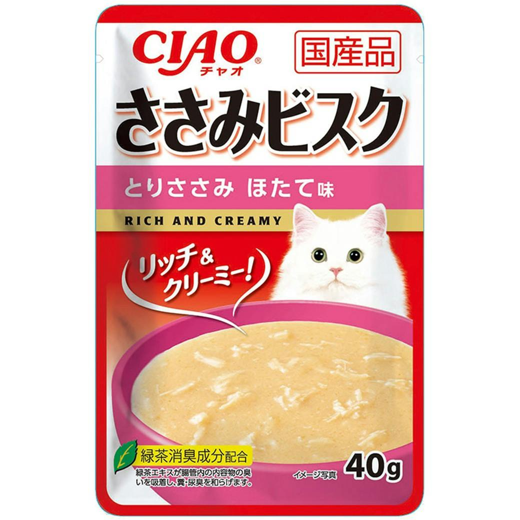 CIAO ささみビスク ささみ帆立40g キャットフード ウェットフード 国産