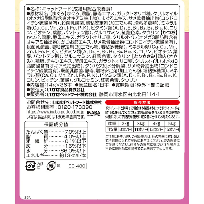 CIAO ちゅーるごはん シニア猫バラエティ14g×36P 猫用おやつ ペースト 国産 3754644001【別送品】