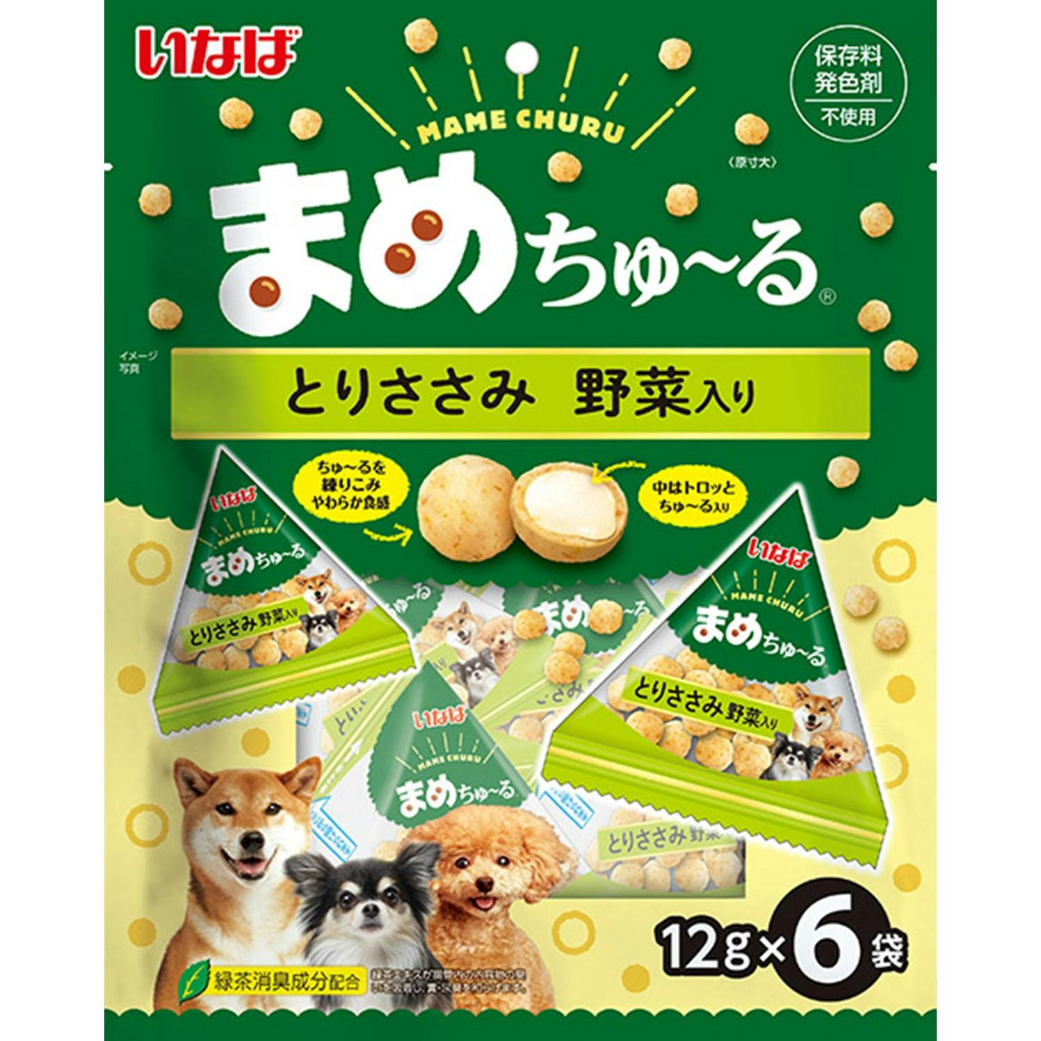 まめちゅーる とりささみ野菜12g×6P 犬用おやつ 保存料・発色剤不使用 3754682001 ペースト・ウェットタイプおやつ まめちゅーる とりささみ野菜12g×6P 犬用おやつ 保存料・発色剤不使用 3754682001 ペースト・ウェットタイプおやつ
