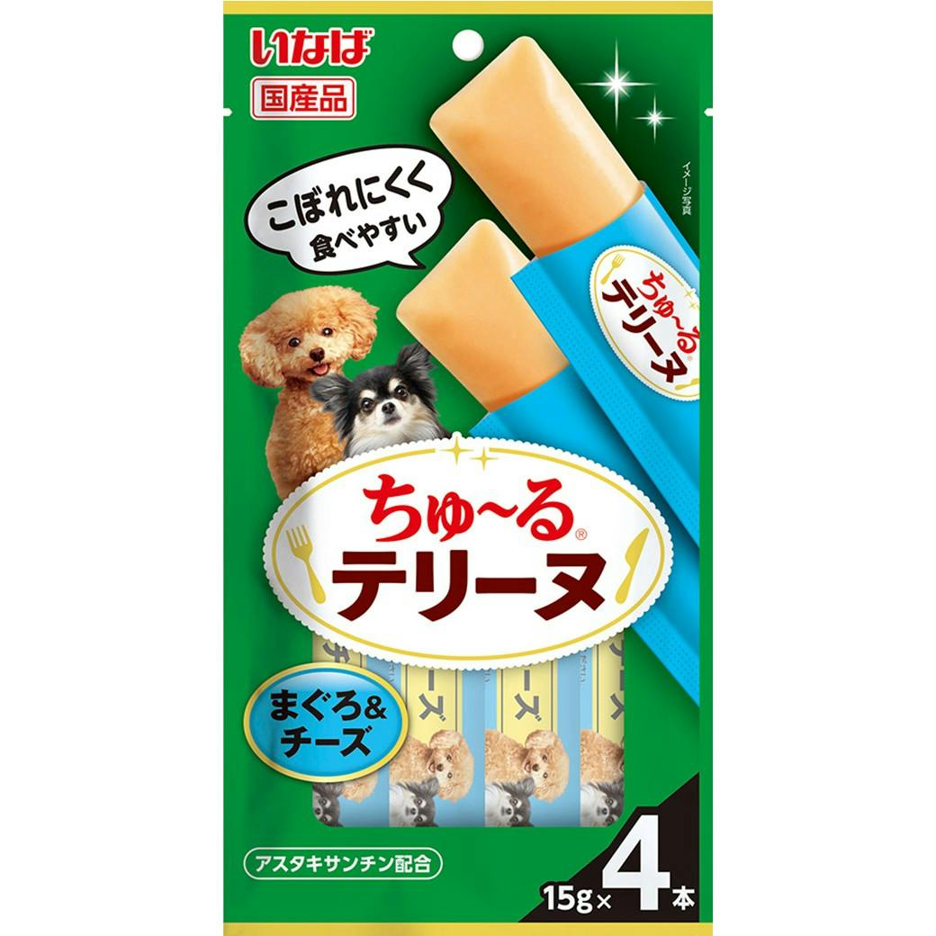 ちゅーるテリーヌ まぐろ&チーズ15g×4P 犬用おやつ 国産 3754692001 ペースト・ウェットタイプおやつ