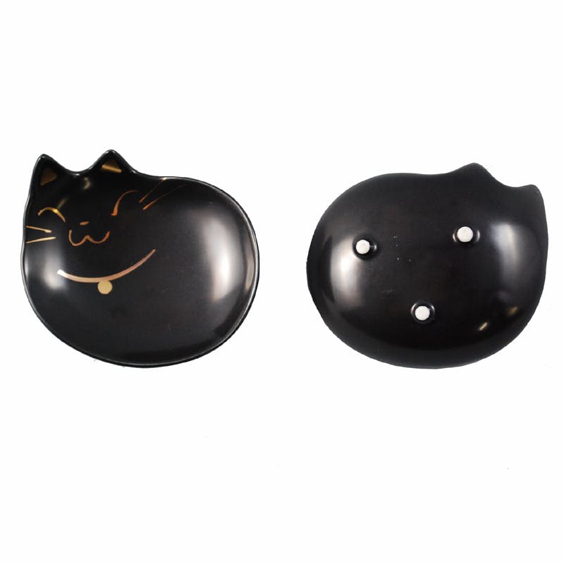 貝沼産業 猫の耳 おやつ用小皿黒 衛生的 陶器 ペット食器 3870264001 ペット食器 貝沼産業 猫の耳 おやつ用小皿黒 衛生的 陶器 ペット食器 3870264001 ペット食器