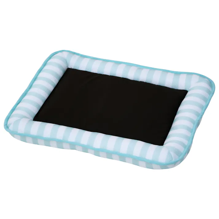 貝沼産業 パイルマットクールジェルボーダーグリーン 保冷ジェル 熱中症対策 犬猫ペットベッド 3870582001【別送品】