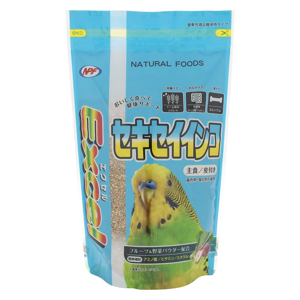 エクセル セキセイインコ皮付き600g 鳥フード 主食 4101194001【別送品】