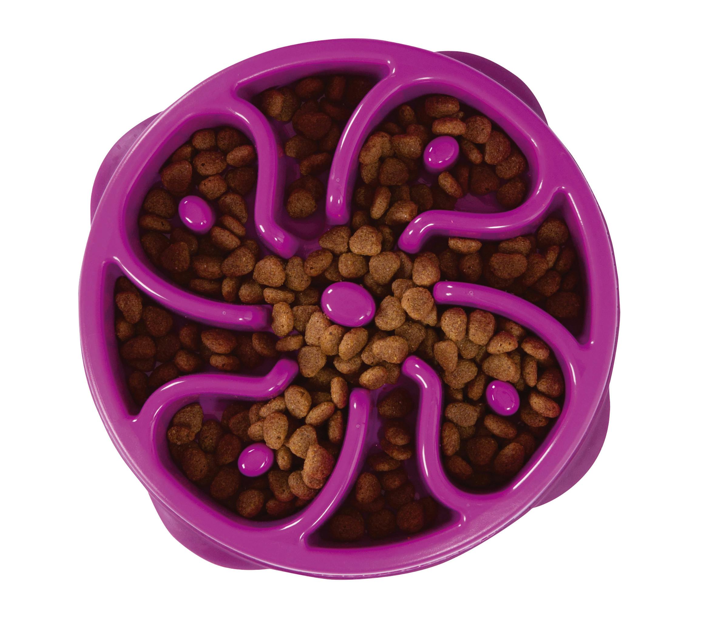 Outward Hound ファン＆スロウフィーダーボウル パープル 早食い防止 吐き戻し・肥満予防 ペット食器 6781529001【別送品】