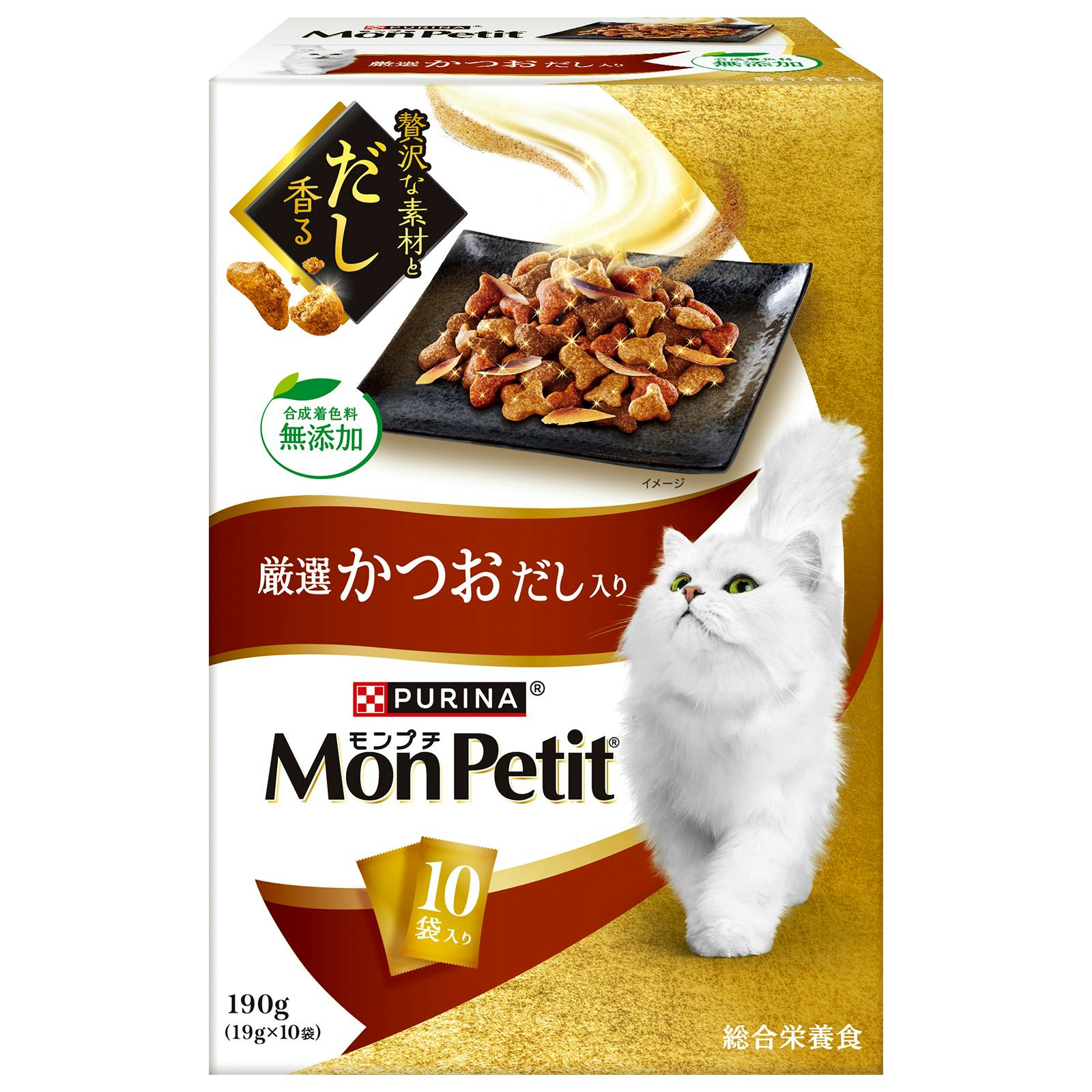 モンプチドライボックス かつおだし190g 猫フード ドライ 毎日のごはんに かつおだし 1061889001 猫用ドライフード