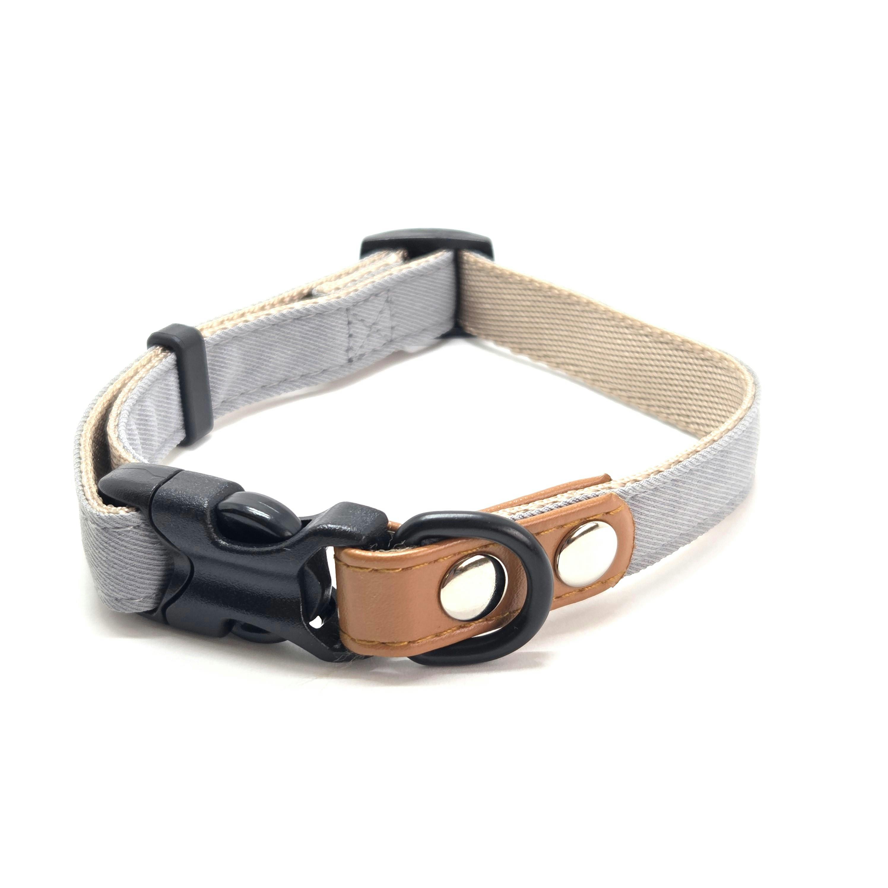 プレインワンタッチカラーグレーM 犬 用品 首輪 グレー 1712418001【別送品】