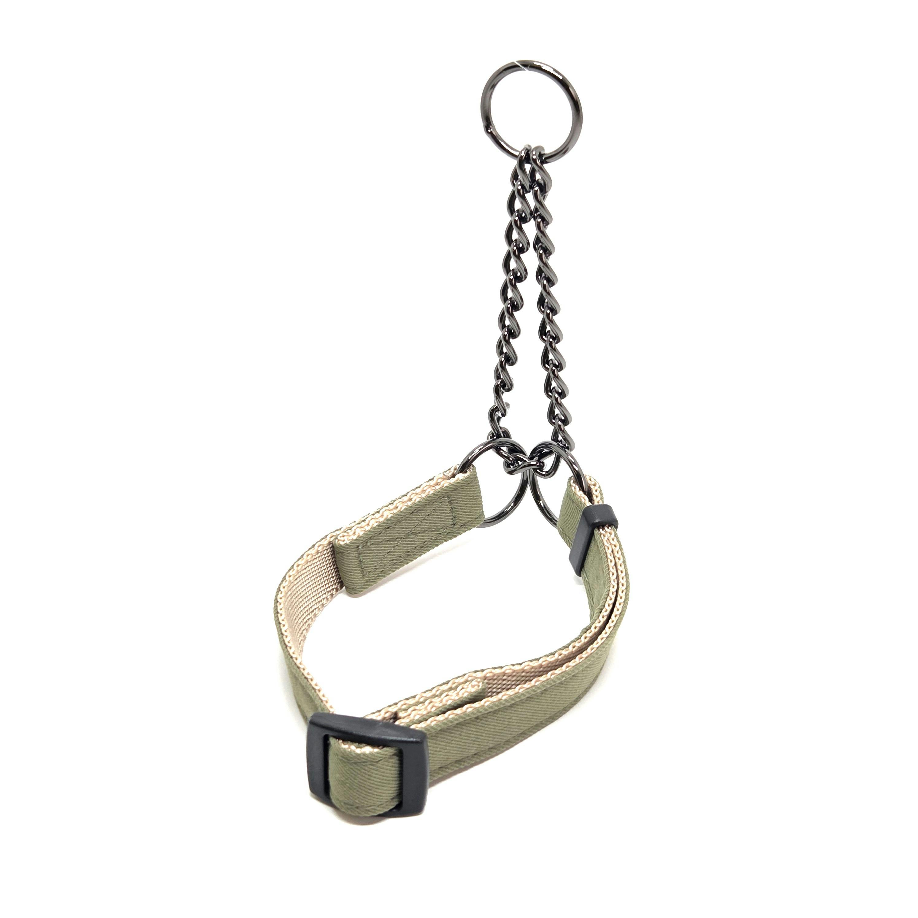 プレインハーフチェーンカーキSS 犬 用品 首輪 カーキ 1712479001【別送品】