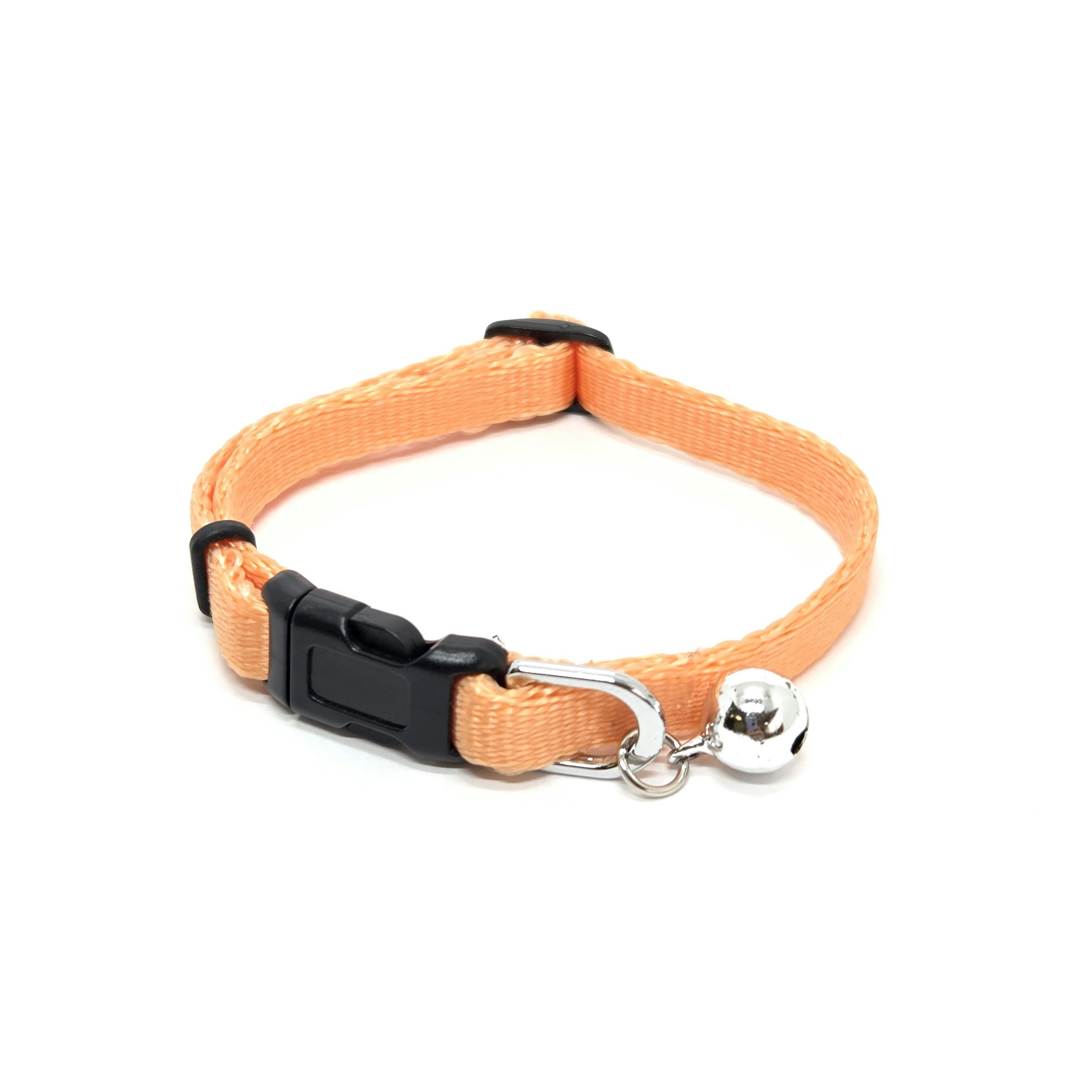 パステルパピーカラー鈴付きオレンジP 犬 用品 首輪 オレンジ