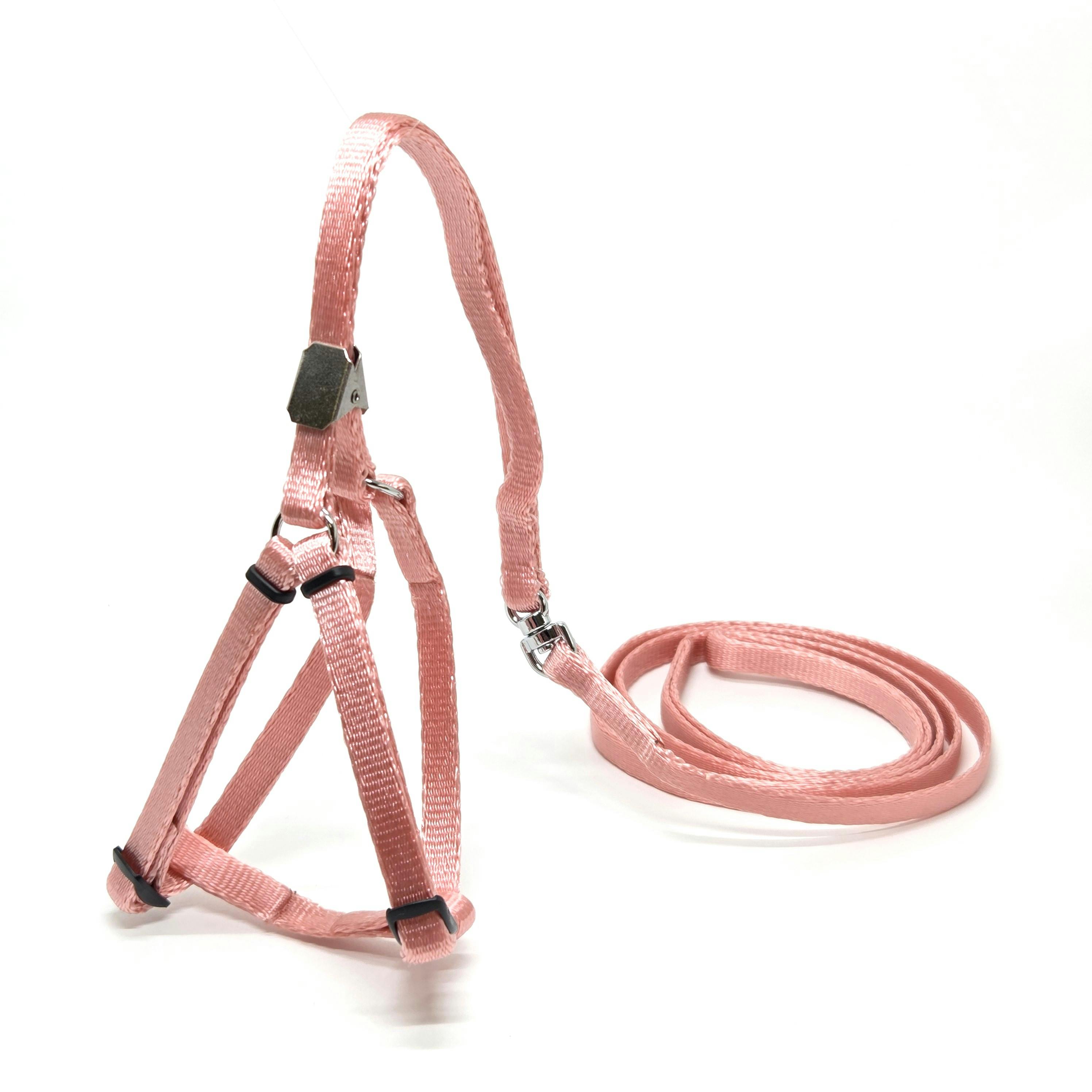 パステルパピーハーネスリードピンクP 犬 用品 引き紐 ピンク