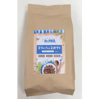 Dr.PRO.3フィッシュ2ポテト2.4kg 犬ドライ アレルギーリスクが少ない 健康を保つ フィッシュ2ポテト 2951957001【別送品】