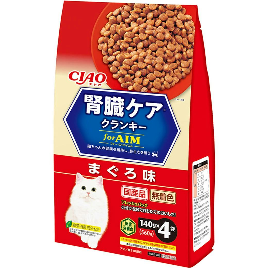 CIAO 腎臓ケア クランキーまぐろ140g×4袋 猫フード ドライ ペットの健康 まぐろ 3754736001【別送品】