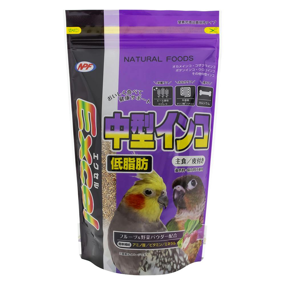 エクセル 中型インコ低脂肪皮付き500g 小鳥 フード 洋鳥フード 中型インコ 4101204001【別送品】
