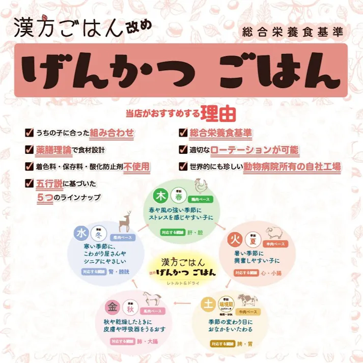 漢方ごはん改めげんかつごはん ドライタイプ 木 お試しパック 80g 食いつきサポート リラックスサポート 薬膳 9530043001【別送品】