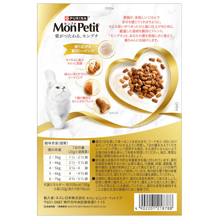 モンプチ ドライ ボックス お腹にやさしい 7種のブレンド 200g キャットフード 1061907001【別送品】