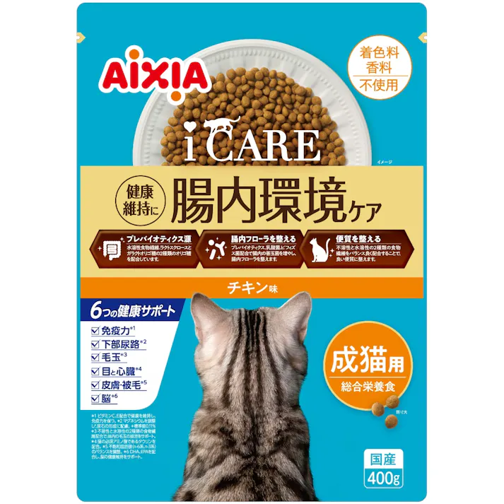 i CARE キャットドライ チキン味 400g 猫 アイケア 3001374001【別送品】