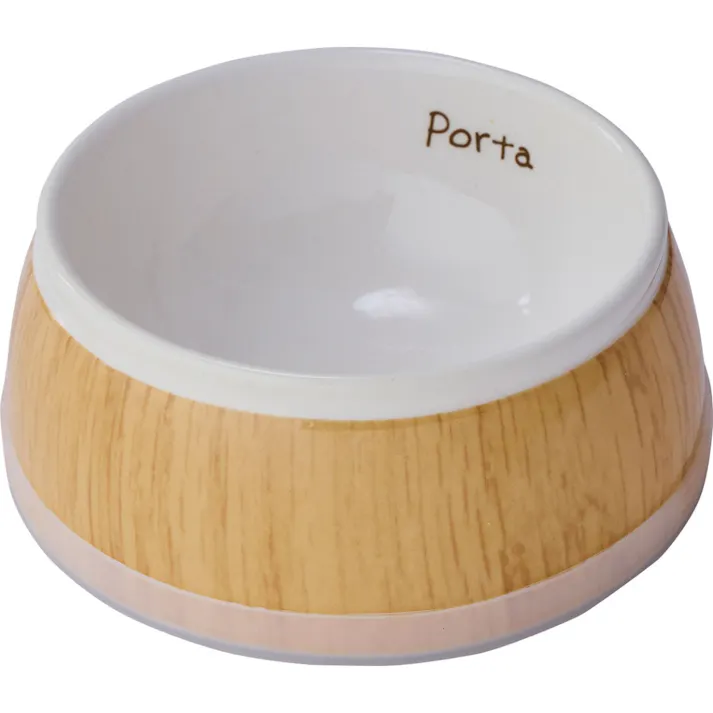 犬用食器 Porta 木目調食器 S ストーンウェア 全犬種 食べやすい形状 3419422001【別送品】