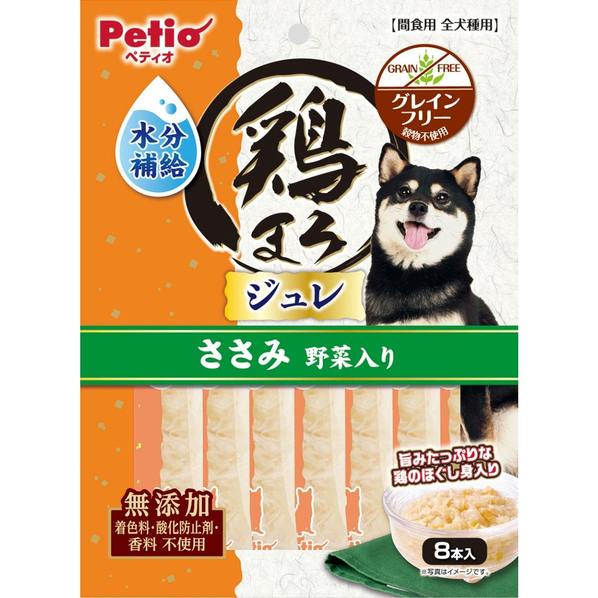 鶏まろ 水分補給 ジュレスティック ささみ 野菜入り 10g×8本 犬用