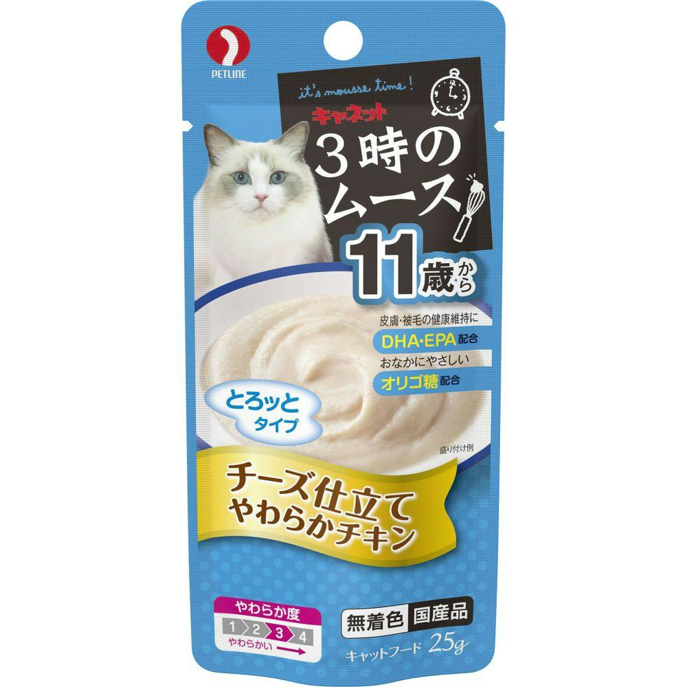 【ケース販売】3時のムース 11歳チーズ 25g(1ケース72個入) 4902418803036 猫 1040538072【別送品】